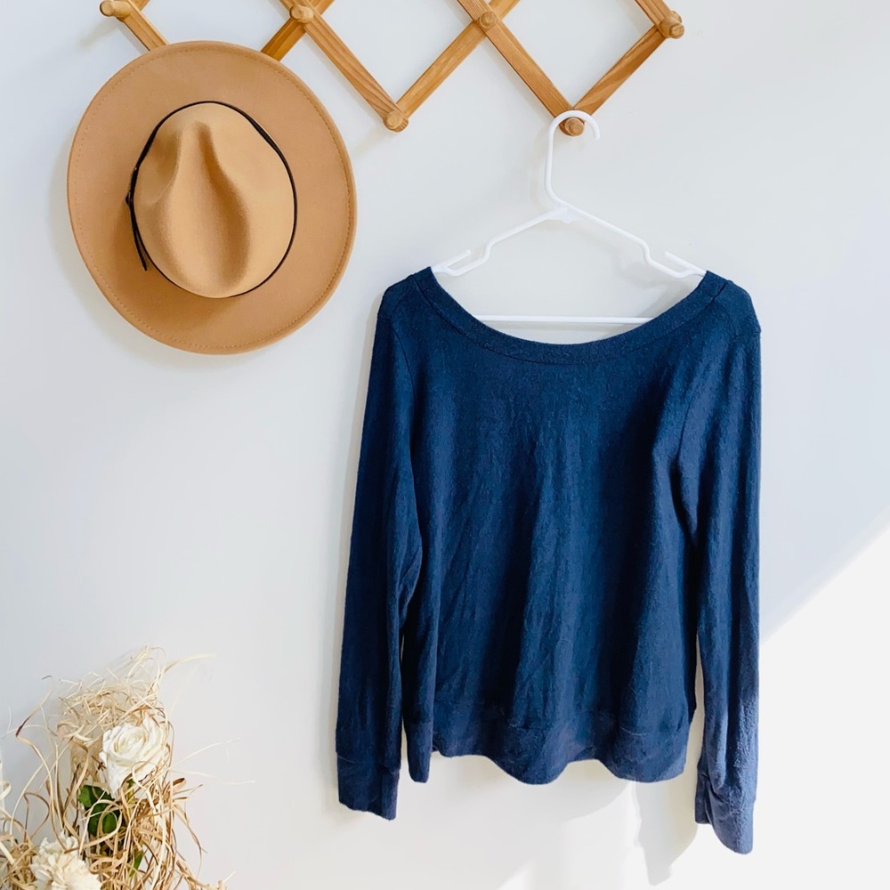 Anthropologie Soft Open Back Long Sleeve